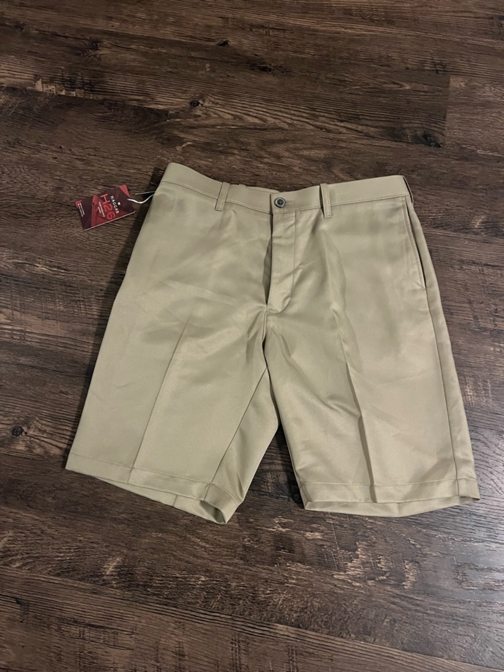 Haggar Men's Tan Performance Shorts size 34 NWT